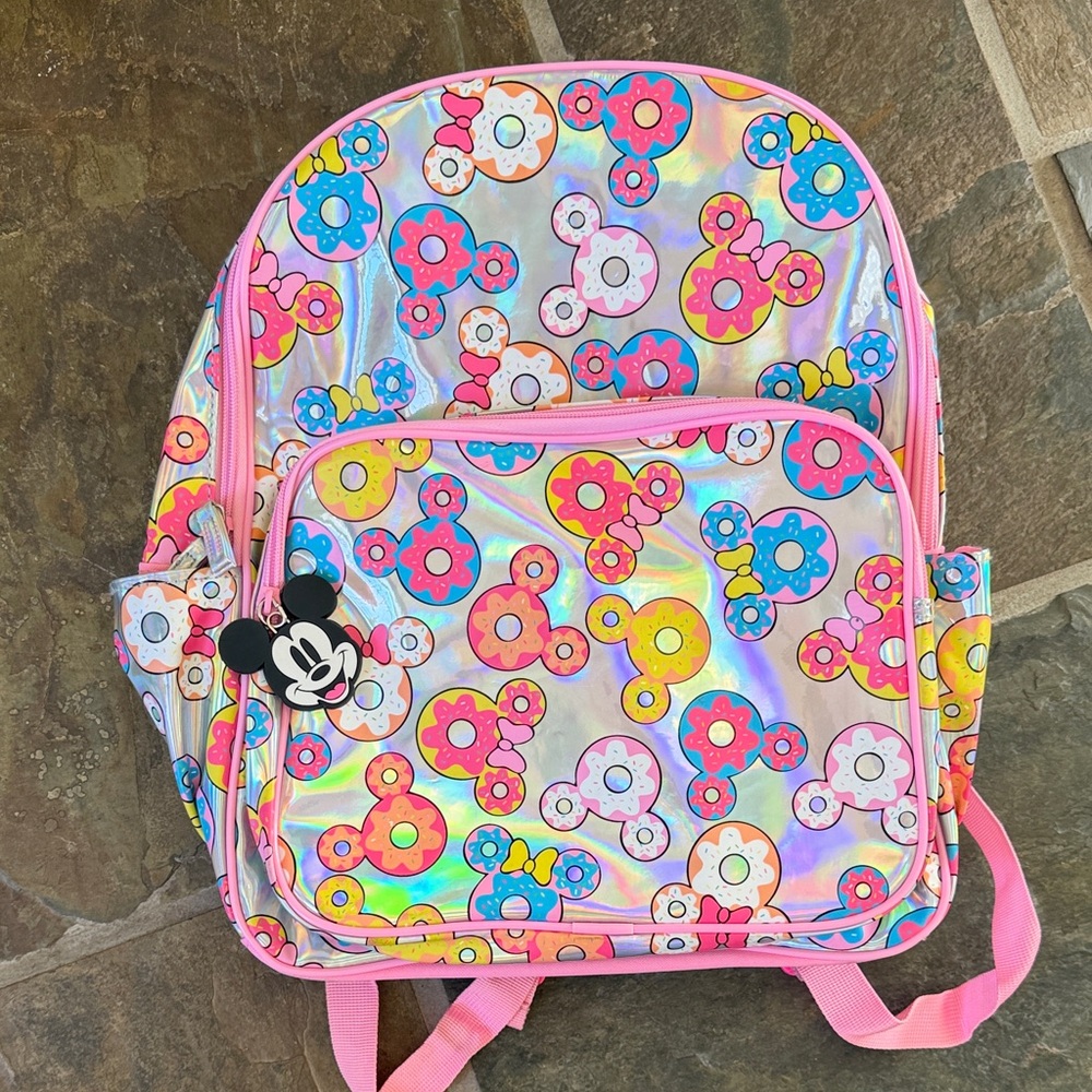 Mickey Mouse Kids donut Backpack - Pink and Multicolor